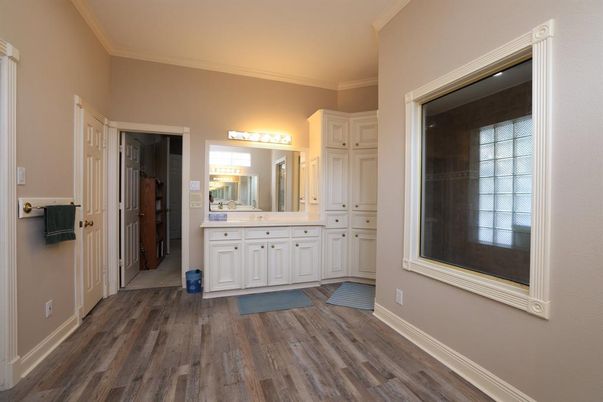 Bathroom, Dual Sink Vanities, Interior, Wood Texture Flooring