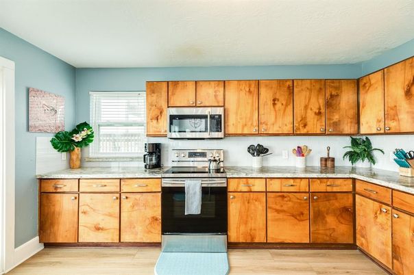 Interior, Kitchen, Wood Texture Flooring