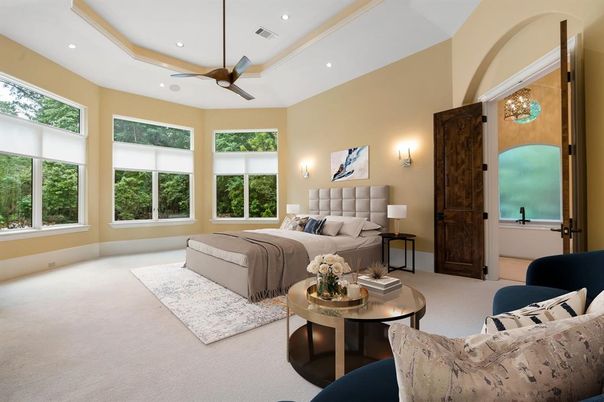 Bedroom, Interior, Recessed Lighting