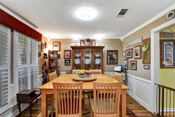 Dining room, Interior, Wood Texture Flooring