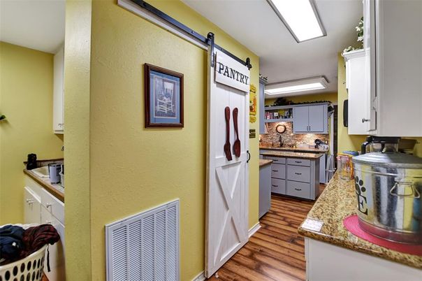 Interior, Kitchen, Wood Texture Flooring