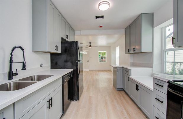 Interior, Kitchen, Wood Texture Flooring
