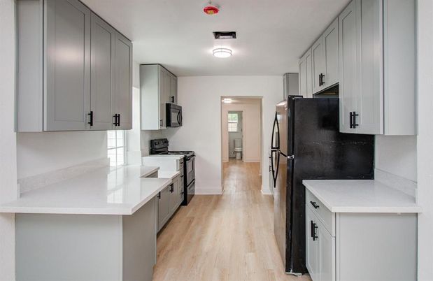 Interior, Kitchen, Wood Texture Flooring