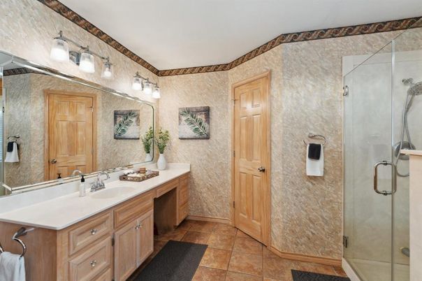 Bathroom, Dual Sink Vanities, Glass Shower, Interior