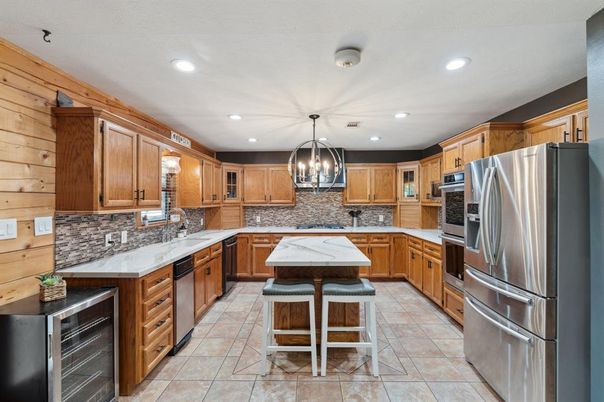 Interior, Kitchen, Pendant Lights, Recessed Lighting, Stainless Steel Appliances
