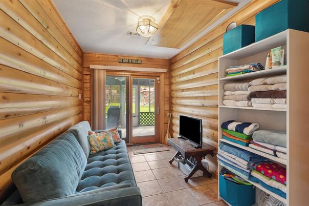 Interior, Living room, Wooden Walls