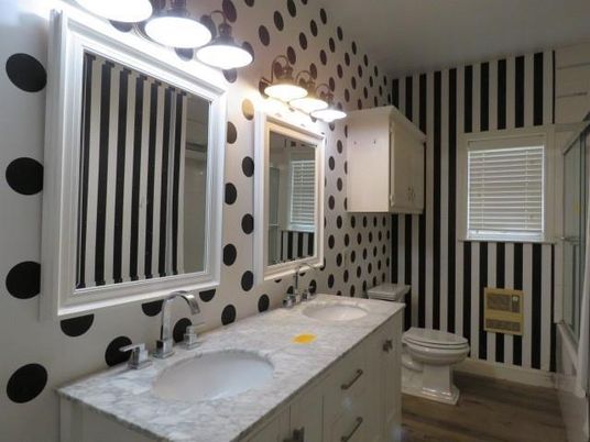 Bathroom, Dual Sink Vanities, Interior, Wood Texture Flooring