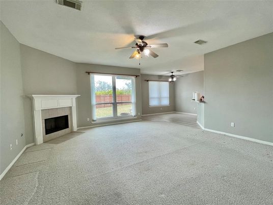 Empty room, Fireplace, Interior