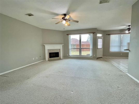 Empty room, Fireplace, Interior