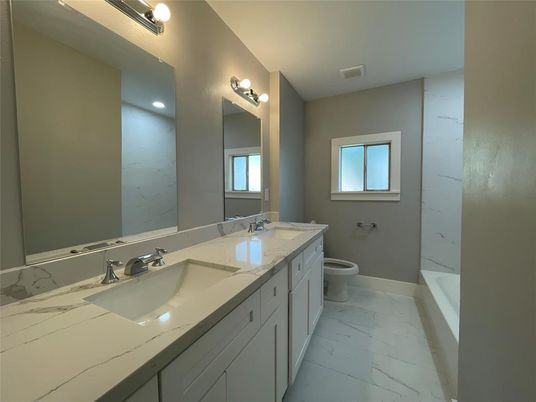 Bathroom, Dual Sink Vanities, Interior, Marble
