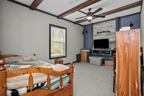 Bedroom, Interior, Wooden Beams