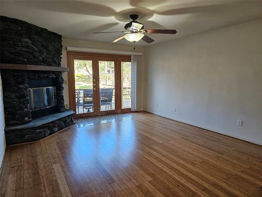 Empty room, Fireplace, Interior, Wood Texture Flooring