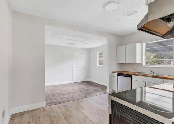 Interior, Kitchen, Wood Texture Flooring