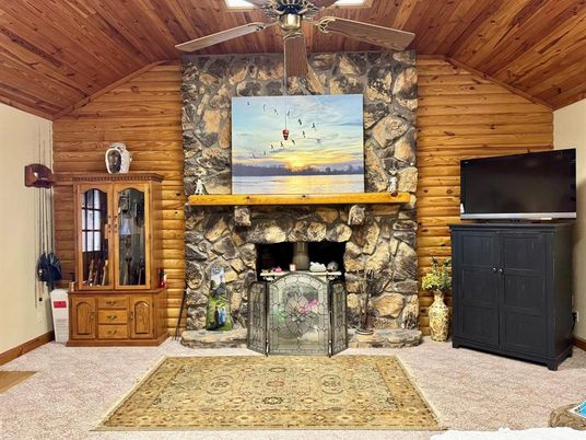 Fireplace, Interior, Wooden Ceilings, Wooden Walls