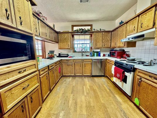 Interior, Kitchen, Wood Texture Flooring