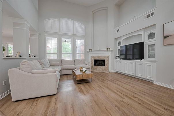 Fireplace, Interior, Living room, Wood Texture Flooring