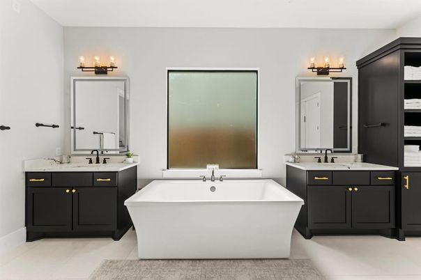 Bathroom, Dual Sink Vanities, Free Standing Baths, Interior
