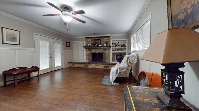 Fireplace, Interior, Wood Texture Flooring
