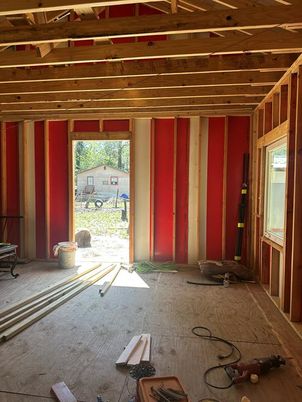 Empty room, Interior, Wooden Beams