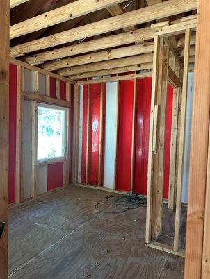 Empty room, Interior, Wooden Beams