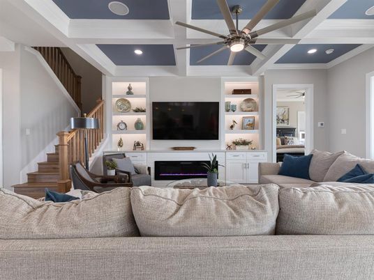 Interior, Living room, Recessed Lighting