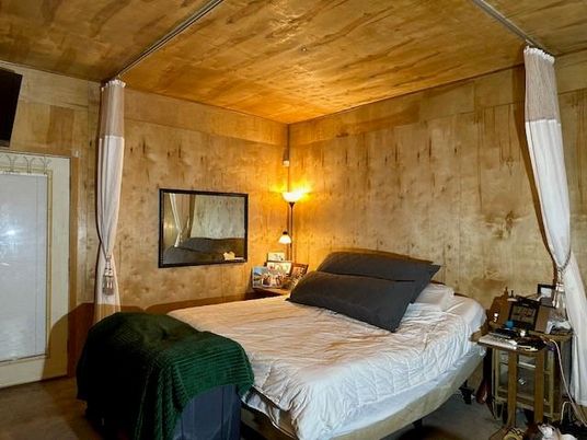 Bedroom, Interior, Wooden Ceilings, Wooden Walls