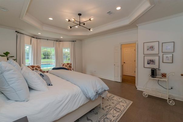 Bedroom, Interior, Pendant Lights, Recessed Lighting