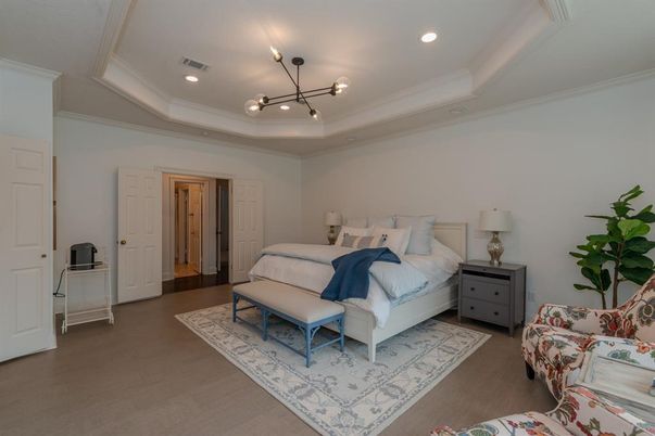 Bedroom, Interior, Pendant Lights, Recessed Lighting