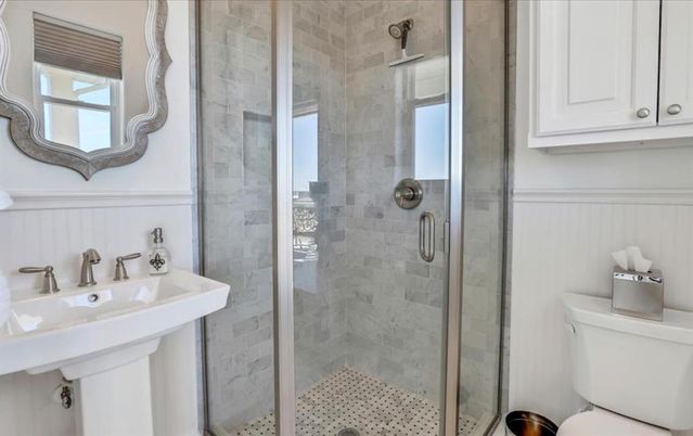Bathroom, Glass Shower, Interior, Stone Walls