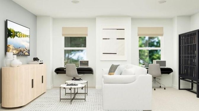 Home Office, Interior, Recessed Lighting