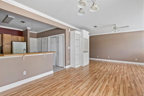 Empty room, Interior, Kitchen, Wood Texture Flooring
