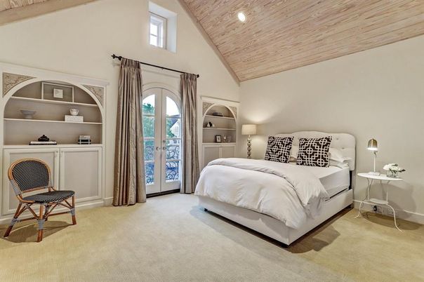 Bedroom, Interior, Recessed Lighting, Wooden Ceilings