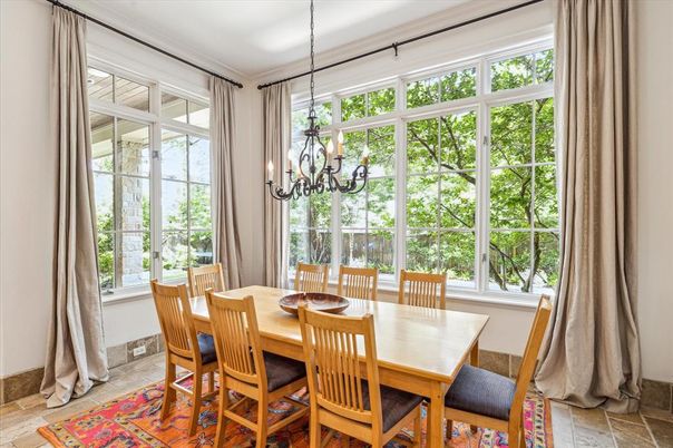Chandelier, Dining room, Interior, Sun Room
