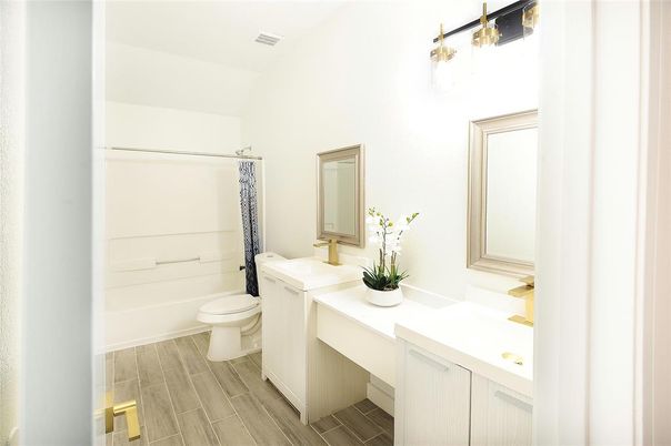 Bathroom, Interior, Wood Texture Flooring