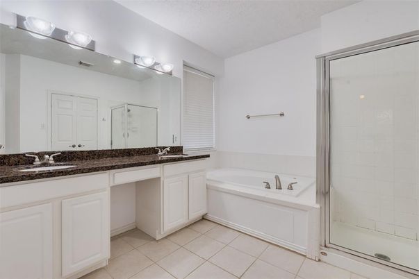 Bathroom, Dual Sink Vanities, Glass Shower, Interior