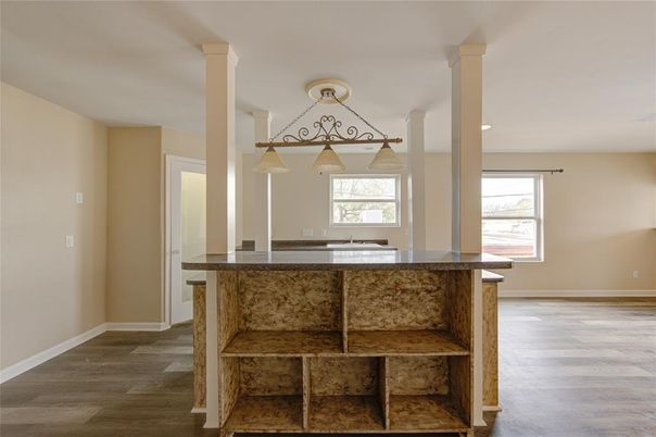 Chandelier, Interior, Recessed Lighting, Wood Texture Flooring