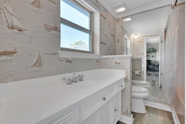 Bathroom, Interior, Wood Texture Flooring