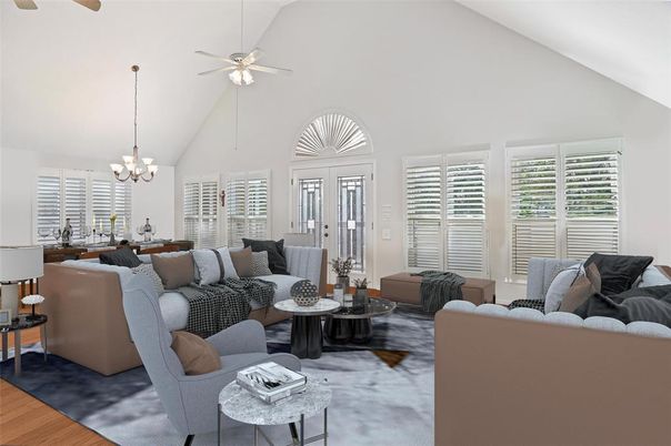 Chandelier, Dining room, Interior, Living room, Pendant Lights, Wood Texture Flooring