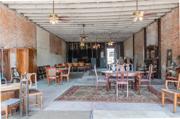 Dining room, Interior, Pendant Lights, Stone Walls