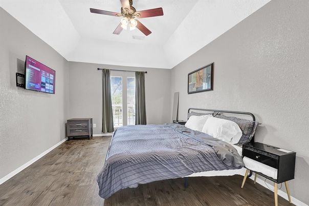 Bedroom, Interior, Wood Texture Flooring