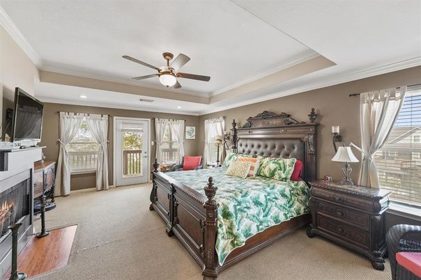 Bedroom, Fireplace, Interior, Recessed Lighting