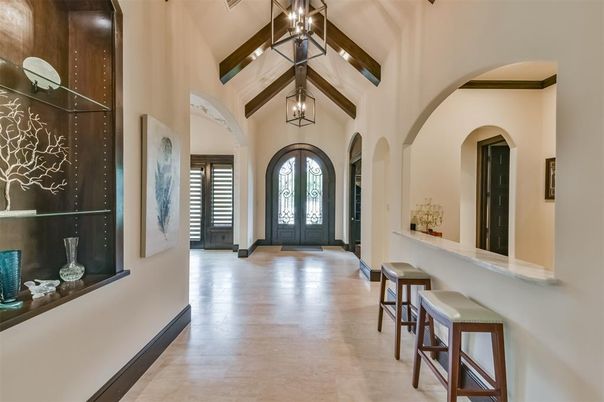 Interior, Pendant Lights, Wooden Beams, Wood Texture Flooring