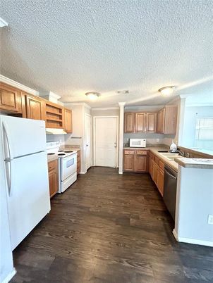 Interior, Kitchen, Wood Texture Flooring