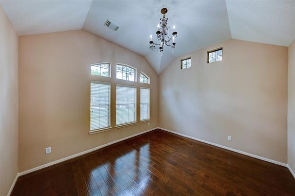 Chandelier, Empty room, Interior, Wood Texture Flooring