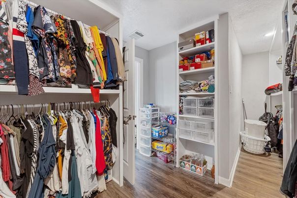 Interior, Recessed Lighting, Walk-in Closets, Wood Texture Flooring