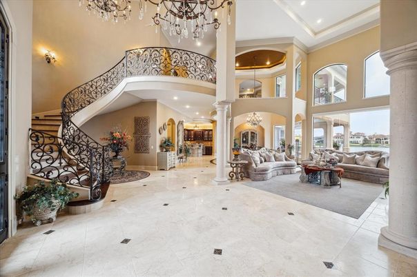 Chandelier, Interior, Living room, Recessed Lighting
