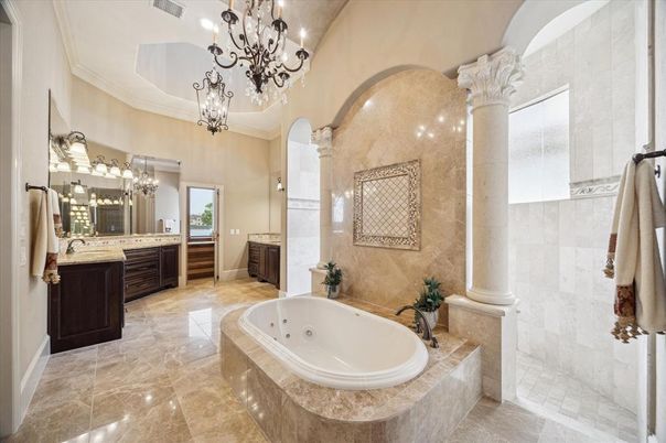 Bathroom, Chandelier, Interior