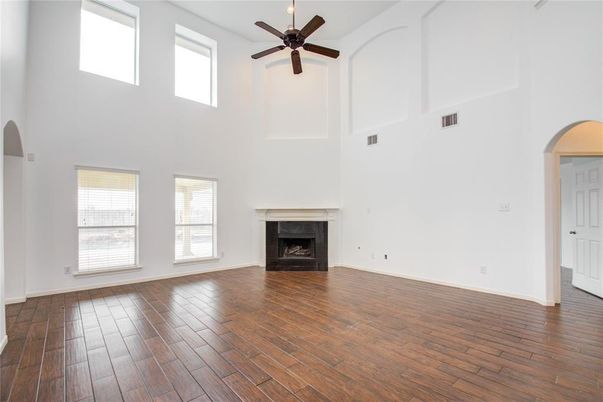 Empty room, Fireplace, Interior, Wood Texture Flooring