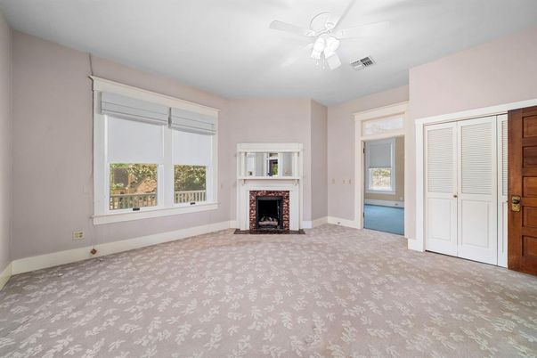 Empty room, Fireplace, Interior