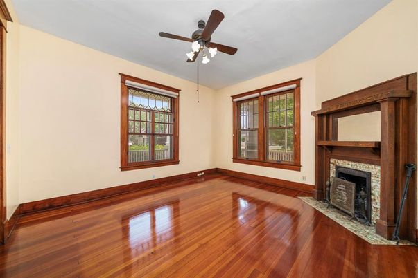 Empty room, Fireplace, Interior, Wood Texture Flooring